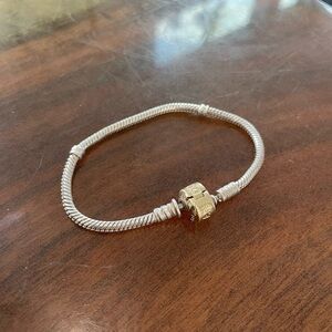 Pandora charm bracelet with 14K clasp